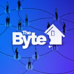 A group of people standing in a circle overlaid with the BYTE logo.