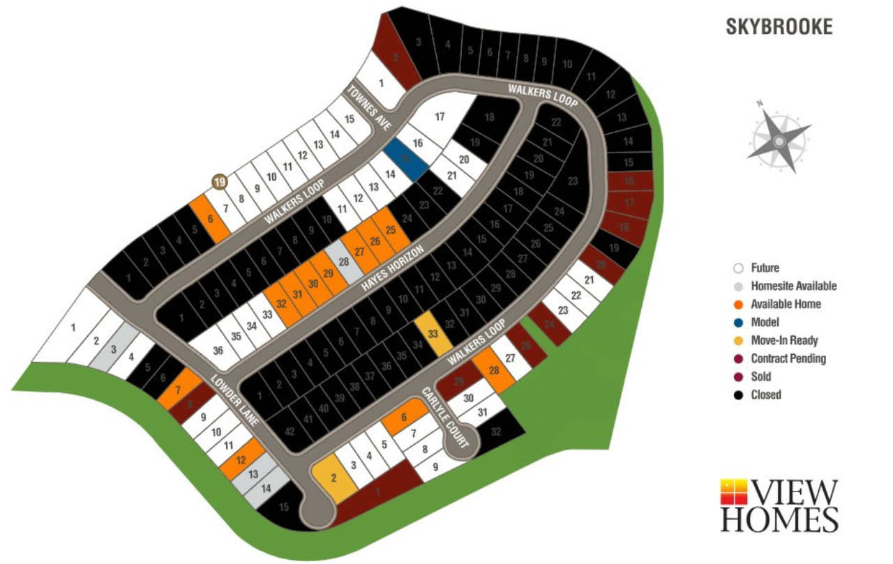A screen capture image of an interactive site plan.