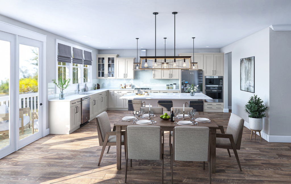 Rendering of a kitchen in a new home by K.Hovnanian Homes